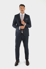 DKS SLIM CHECKS SUIT FORMAL 2 BUTTON 2 VENT